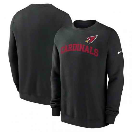 Men Nike Black Arizona Cardinals Club Pullover Sweatshirt